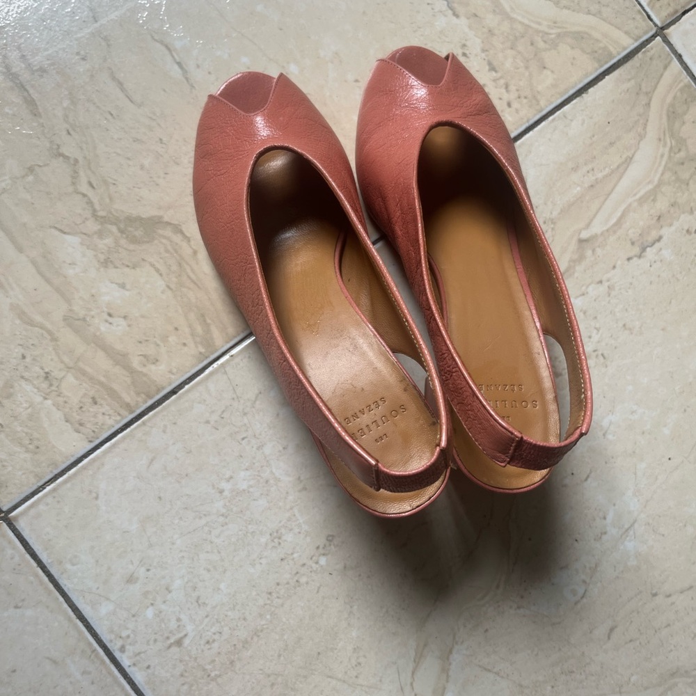 Sezane Women's Pink Peep Toe Shoes